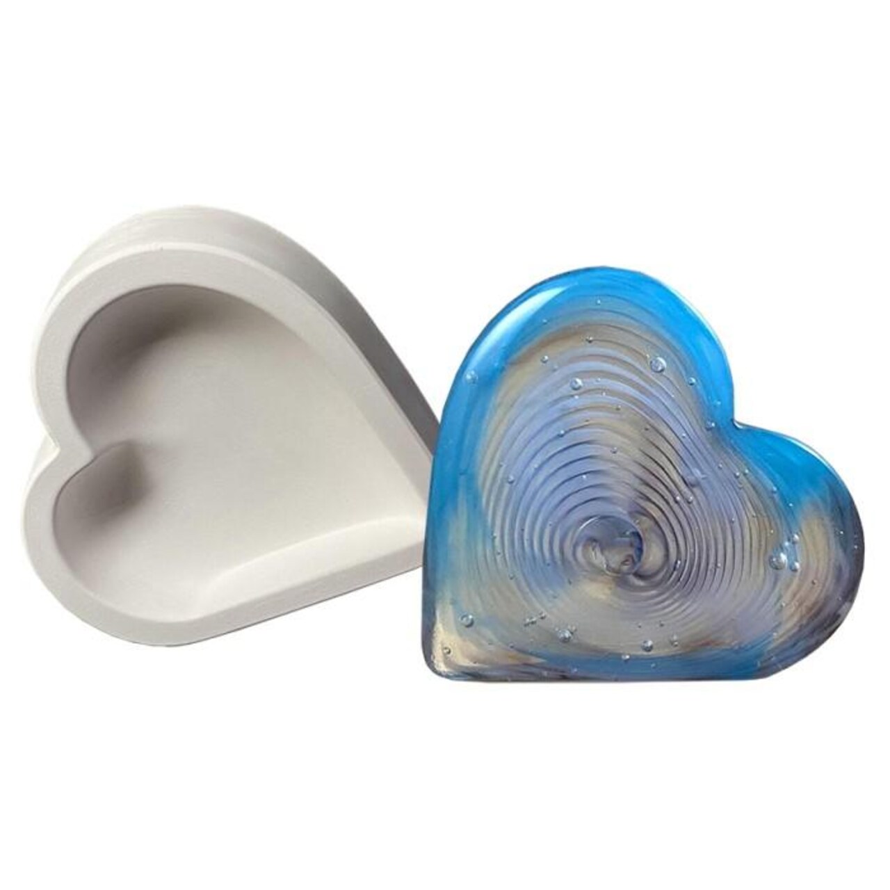 6"X 6.5"-Deep 2" Vertical Heart Paperweight Mold Glass Fusing